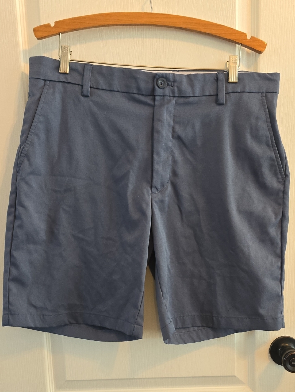 Amazon Essentials Slate Blue Flat-Front Chino Shorts